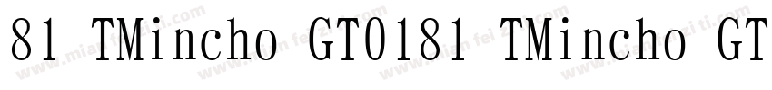 81 TMincho GT0181 TMincho GT01字体转换